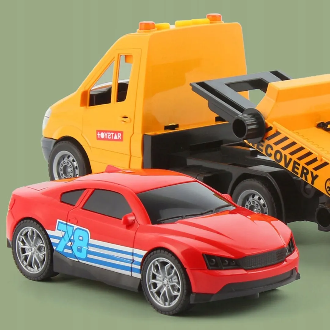 Grote Sleepwagen Speelgoedauto met Geluid & Licht - Pull-Back