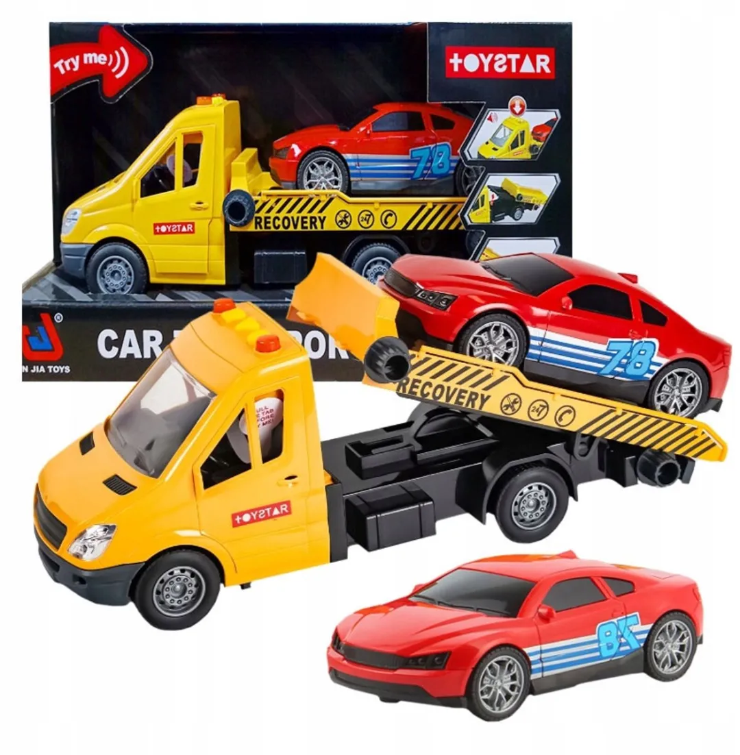 Grote Sleepwagen Speelgoedauto met Geluid & Licht - Pull-Back