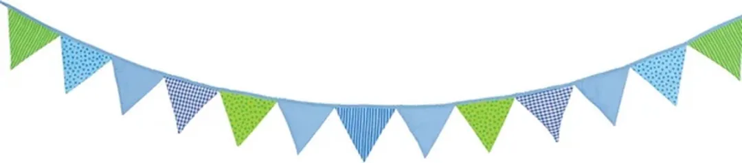 Goki Bunting - Blauw/ Groen
