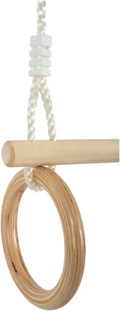Small Foot Houten Trapeze met Gymnastiekringen 100cm - Multicolor - afbeelding 6 van 6