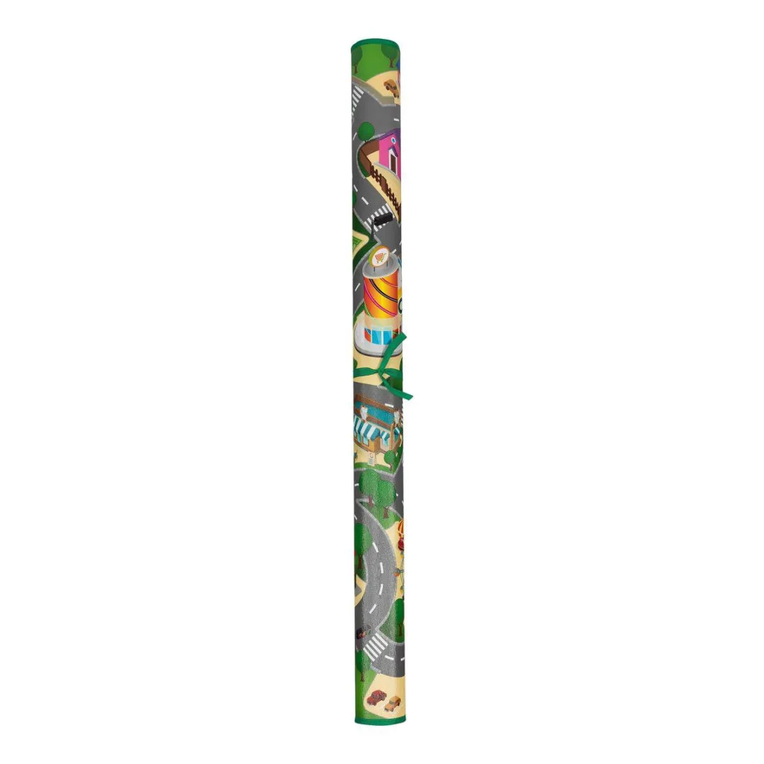 Eddy Toys Speelkleed Verkeer 120x100cm - Groen/Grijs