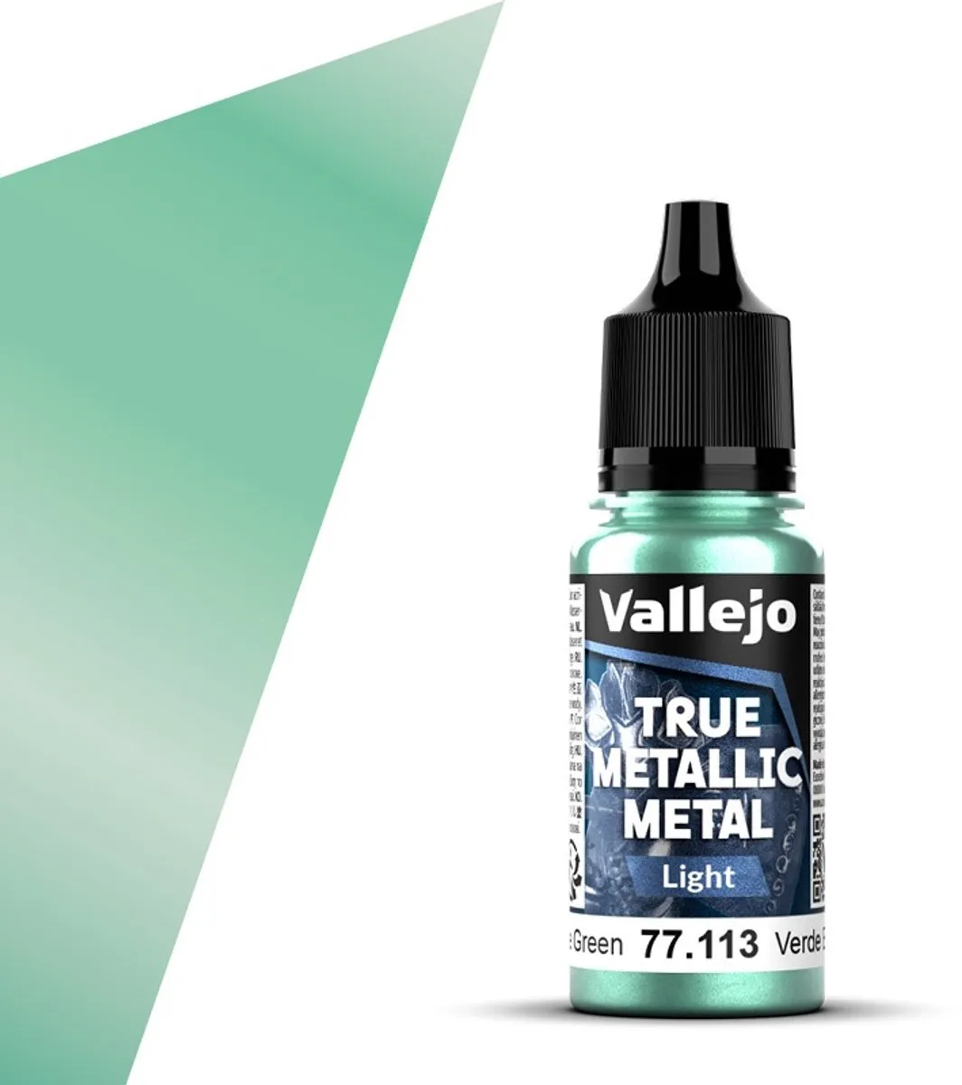 Vallejo Hobbyverf Acryl True Metallic Metal Light Kever Groen 18ml