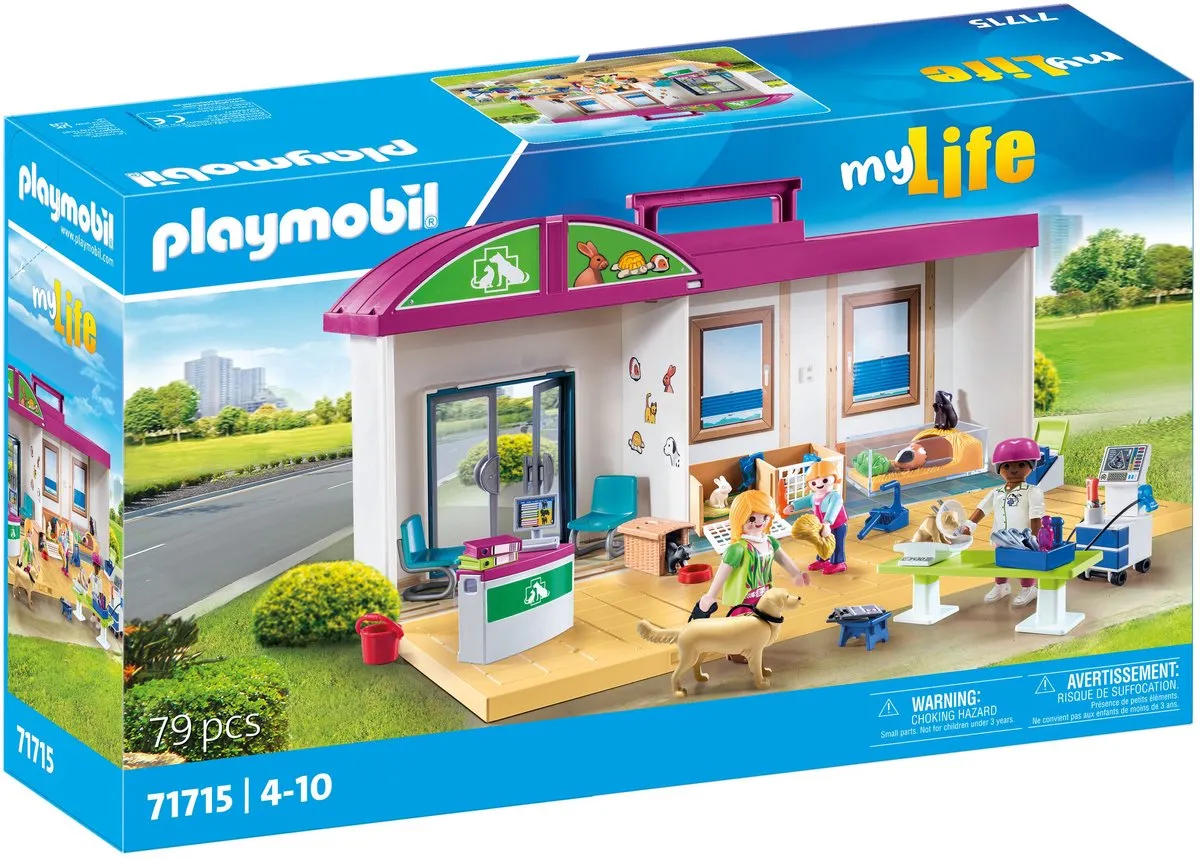 Playmobil Afhaalkliniek voor Dieren P-71715 - 79 Onderdelen