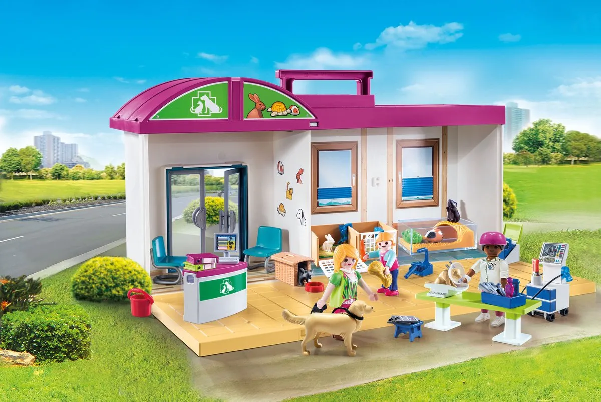 Playmobil Afhaalkliniek voor Dieren P-71715 - 79 Onderdelen