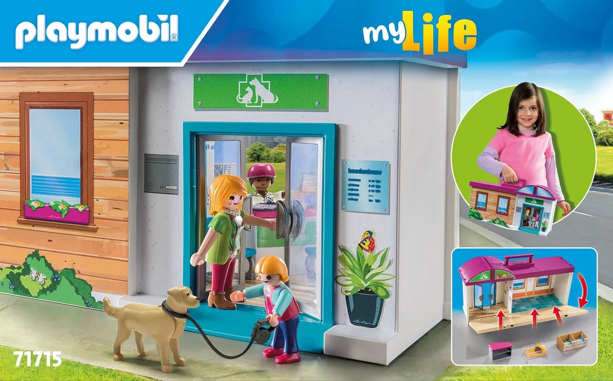 Playmobil Afhaalkliniek voor Dieren P-71715 - 79 Onderdelen