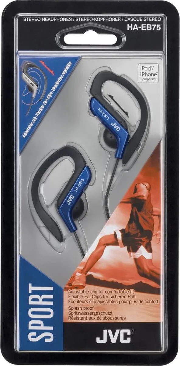 JVC HA-EB75-A-N Sporthoofdtelefoon - Blauw