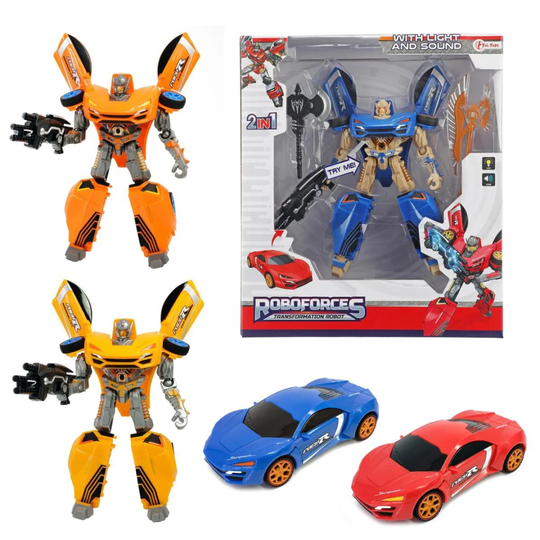 Toi-Toys Roboforces Transformation Robot Rood - Multicolor