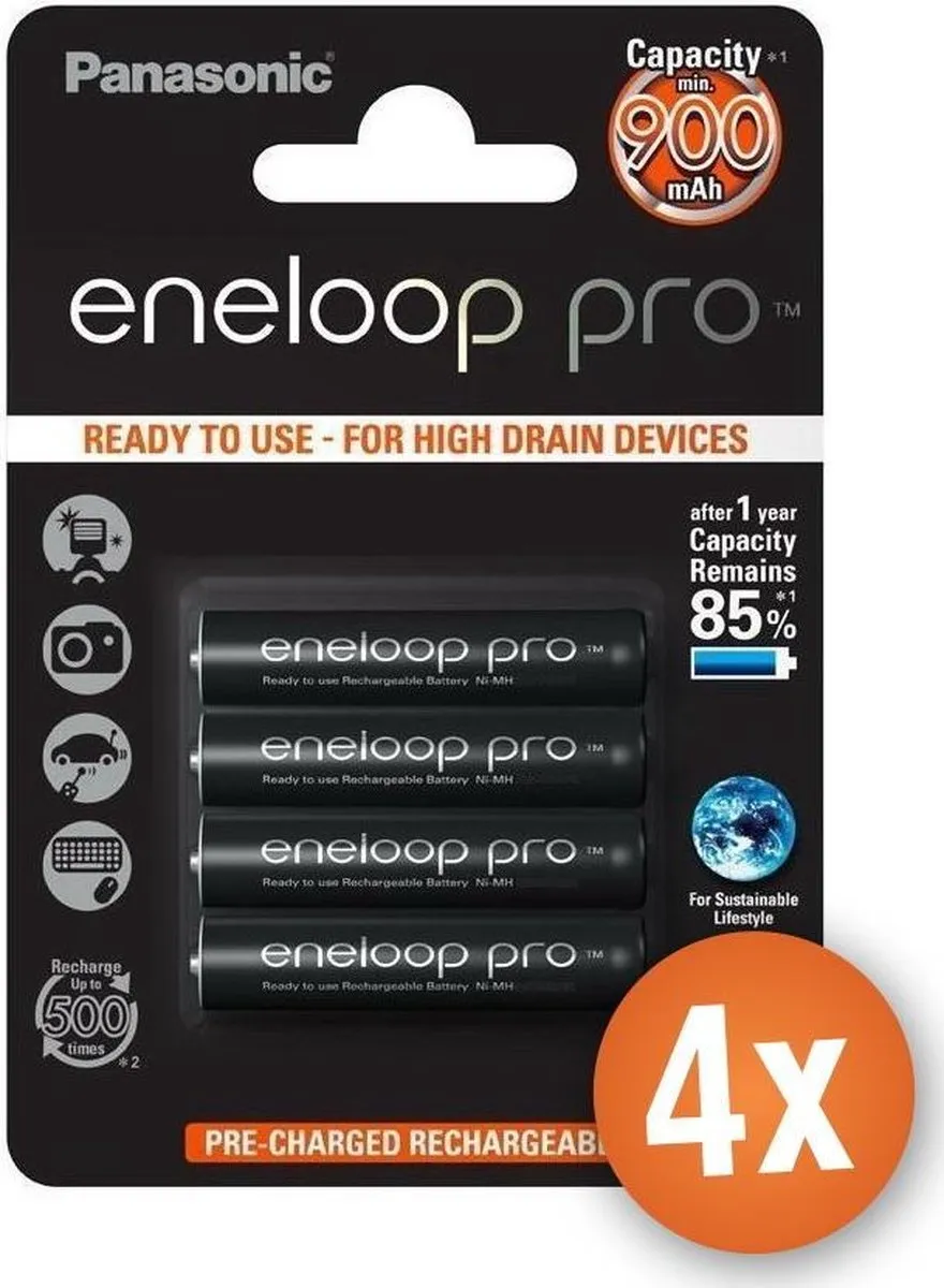 Panasonic Eneloop Pro AAA Batterijen