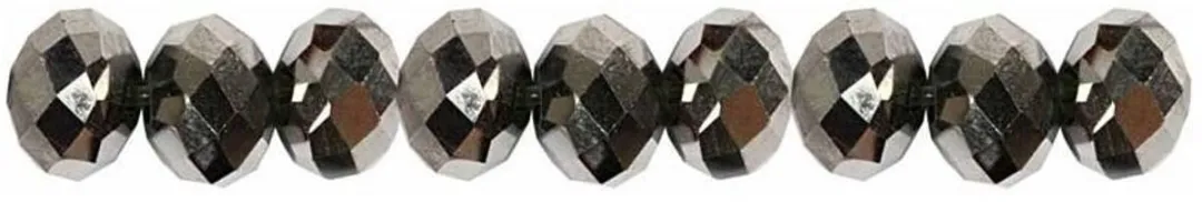 Creativ Company Facet Kralen 5x6mm Metallic Grijs