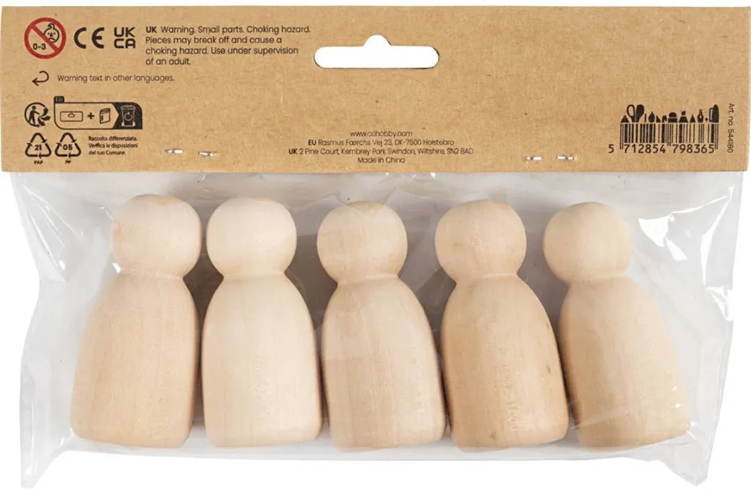 Creativ Company Houten Knutsel Figuren Ovaal 6cm