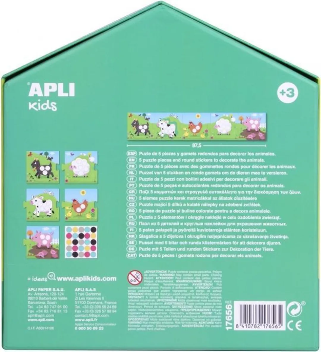 Apli Kids Mijn eerste boerderij Puzzel - 5 Stuks - Multi