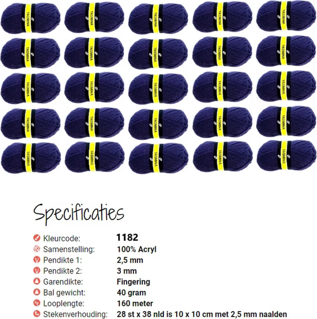 Scheepjes Yasmina 1182 Paars Wol - 25x40g