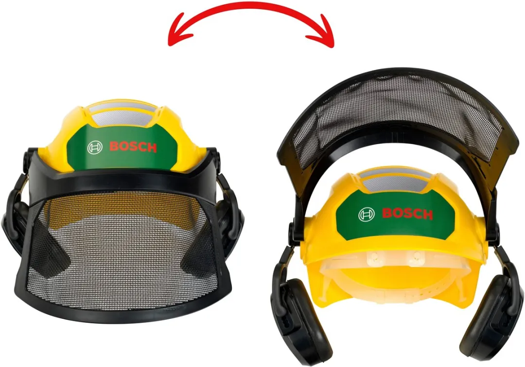 Klein Toys - Bosch helm met oorbeschermers - 31x17.5x21 cm - ideaal voor buitenavonturen - geel groen