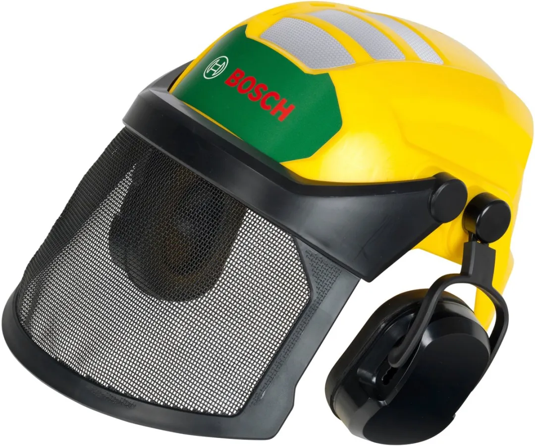 Klein Toys - Bosch helm met oorbeschermers - 31x17.5x21 cm - ideaal voor buitenavonturen - geel groen
