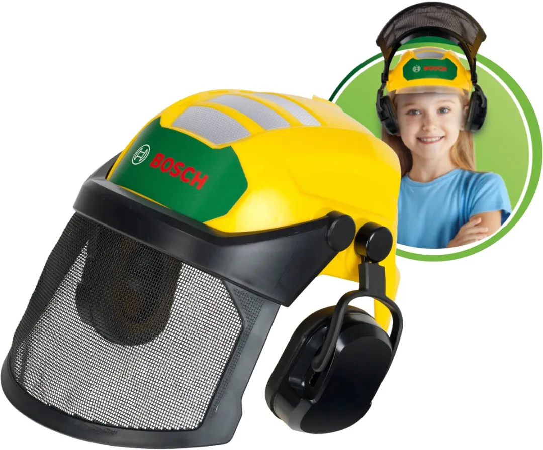 Klein Toys Bosch Helm met Oorbeschermers Geel/ Groen - 31x17.5x21cm - afbeelding 6 van 6