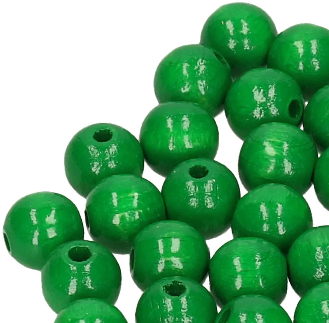 Rayher Hobby Houten Kralen D10mm - 416 Stuks Groen