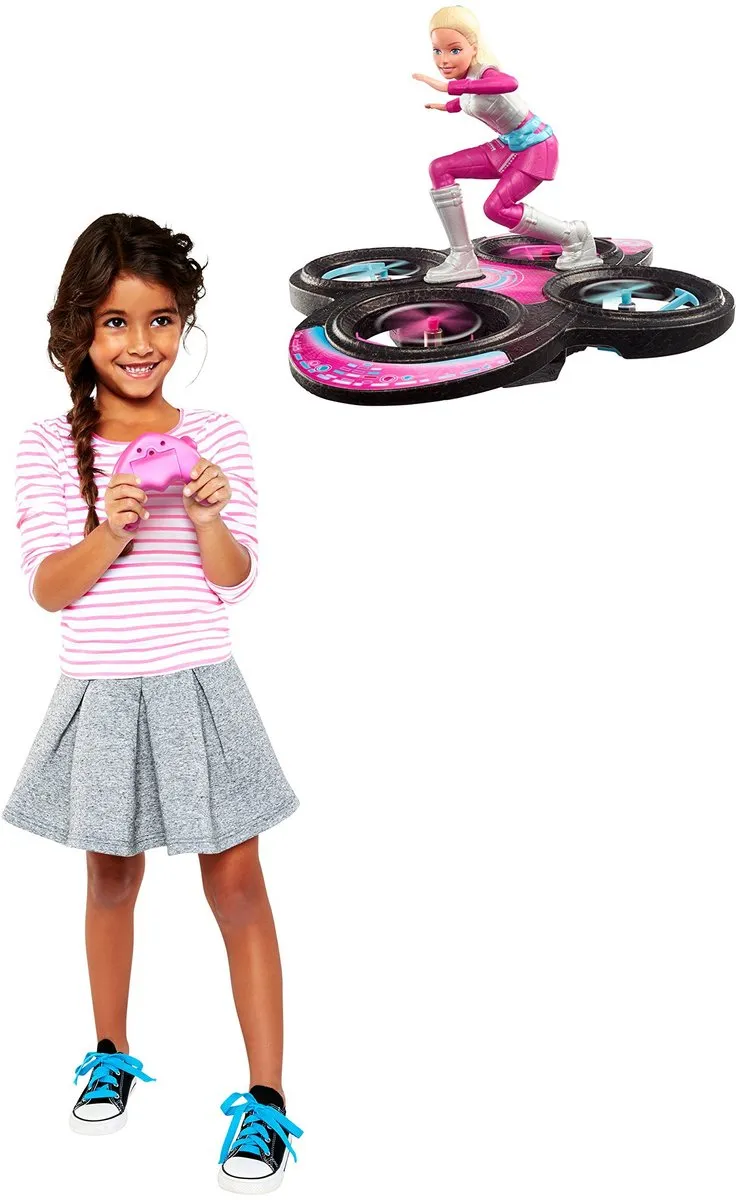 Barbie Disney DLV45 RC Hoverboard - Roze/Zilver/Zwart