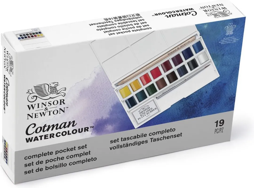 Winsor & Newton Cotman Aquarelverf Deluxe Sketcher’s Pocket Box 16 Kleuren