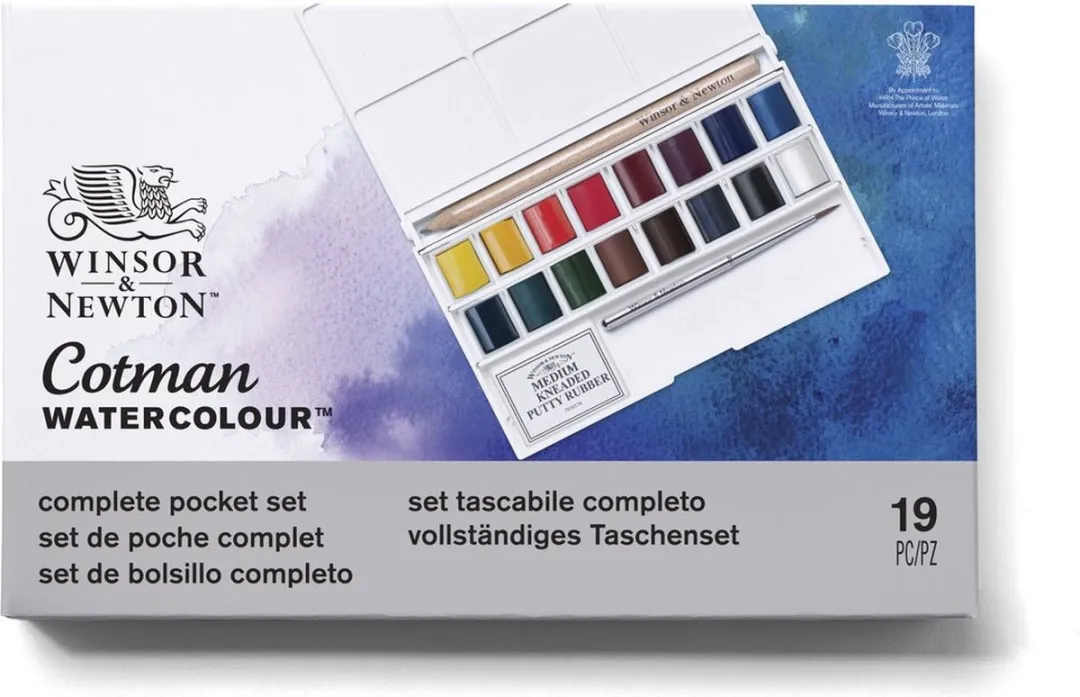 Winsor & Newton Cotman Aquarelverf Deluxe Sketcher’s Pocket Box 16 Kleuren
