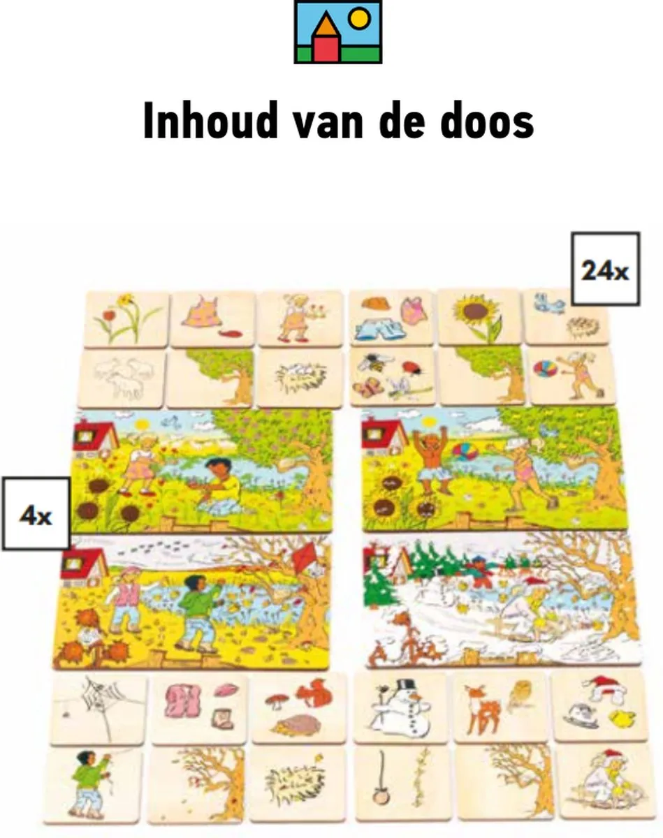 Toys for Life 4 Seizoenenlotto Educatief Houten Speelgoed