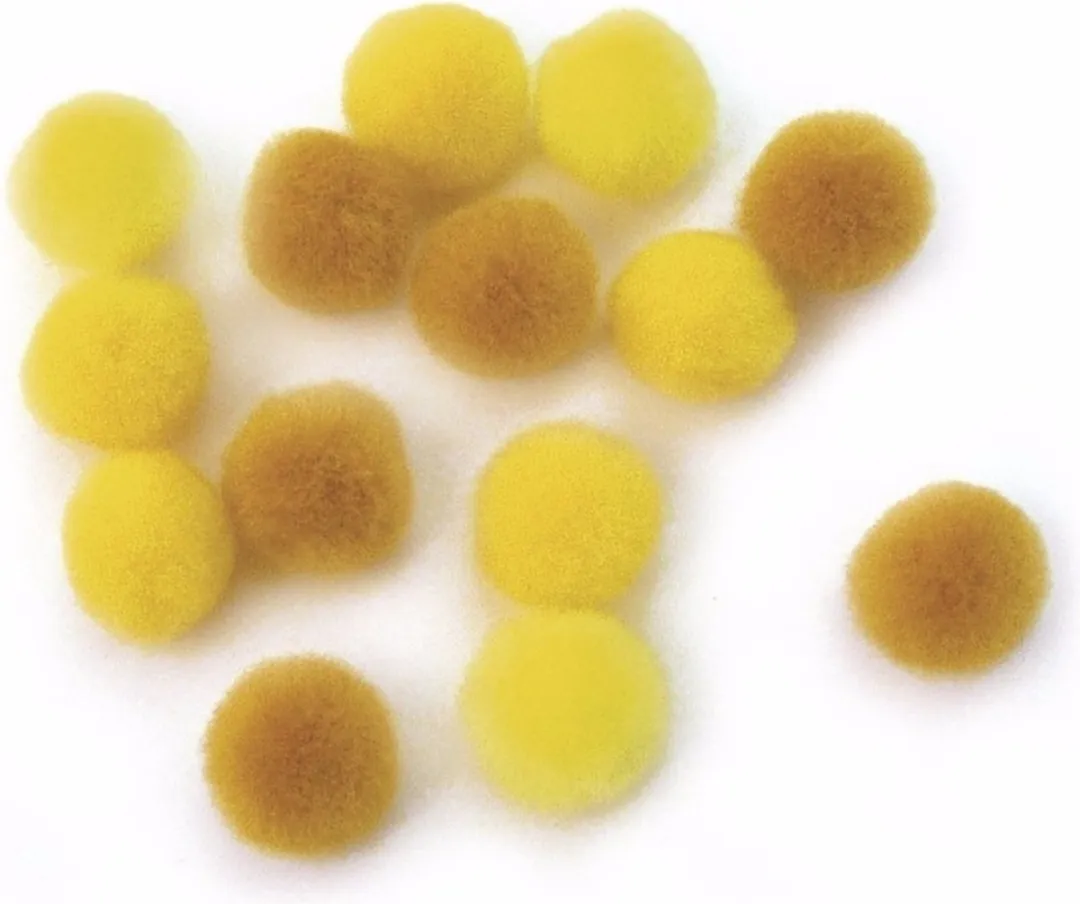 Rayher Knutsel Pompons Geel 15mm