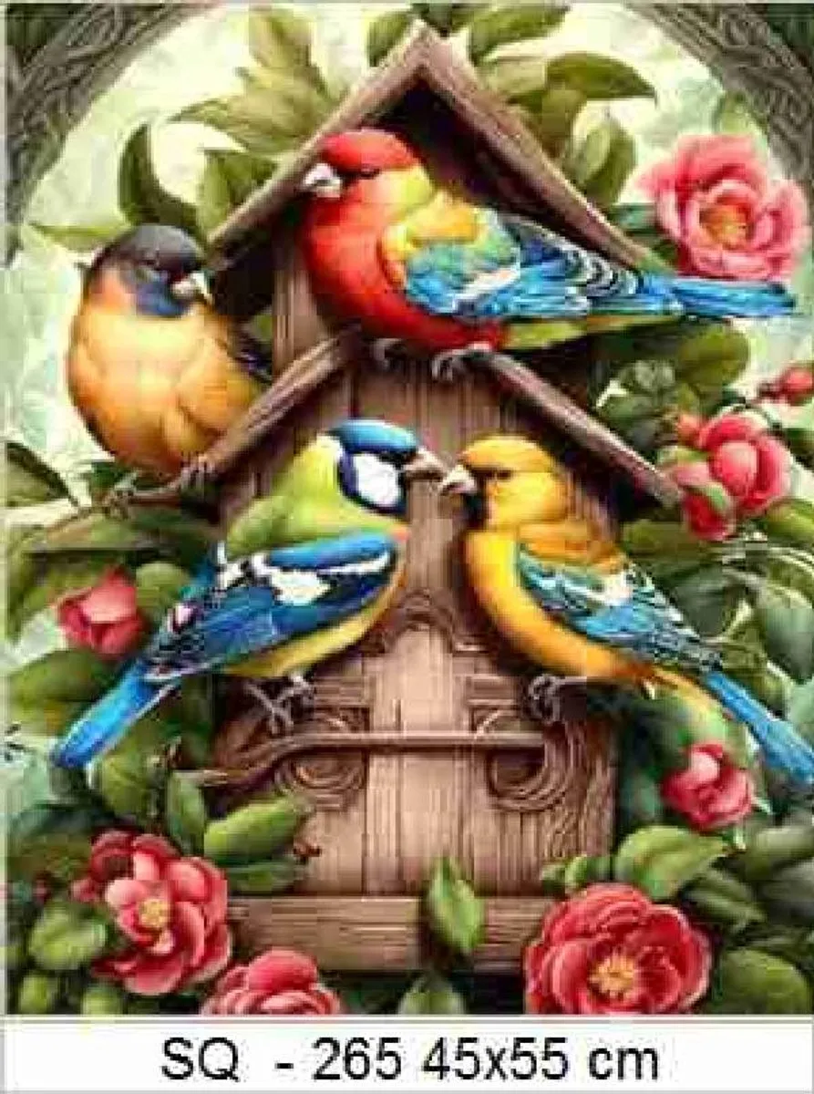 VDTOYS DIAMOND PAINTING VDTD265 Vogels - 45x55cm