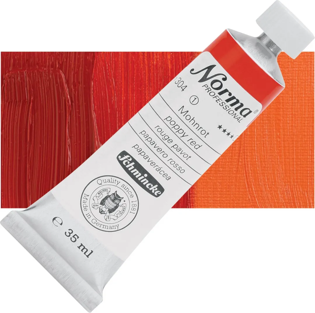 Schmincke Norma Professional Olieverf 35ml - Poppy Red (304)