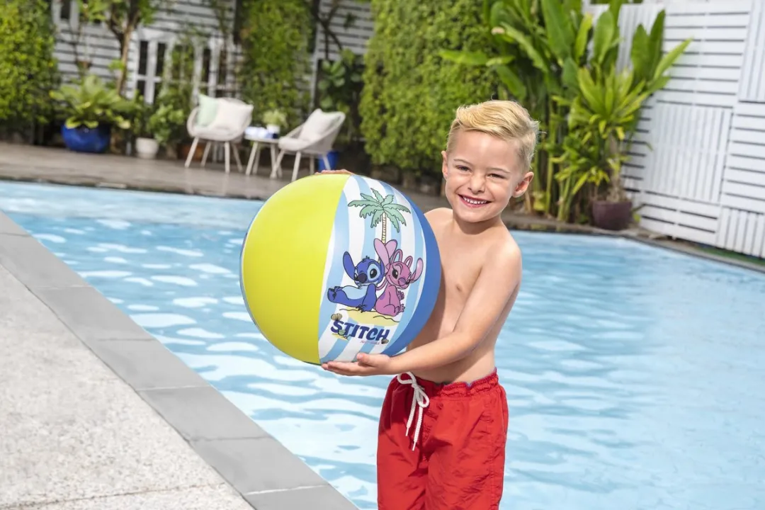 Disney Stitch Bestway Opblaasbare Strandbal 34cm - Multicolor