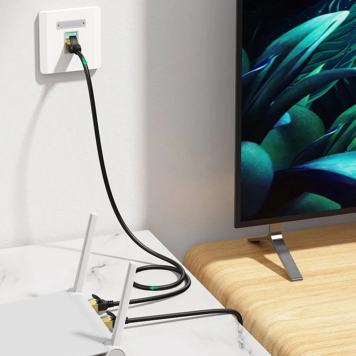 Ugreen NW107 Cat7 STP Netwerkkabel 15m - Zwart