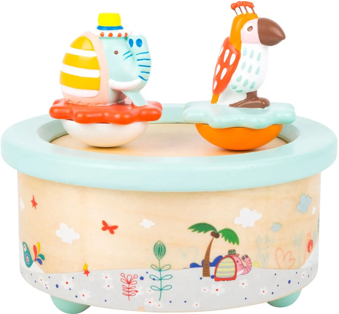 Small Foot Houten Muziekdoos Papegaai & Olifant