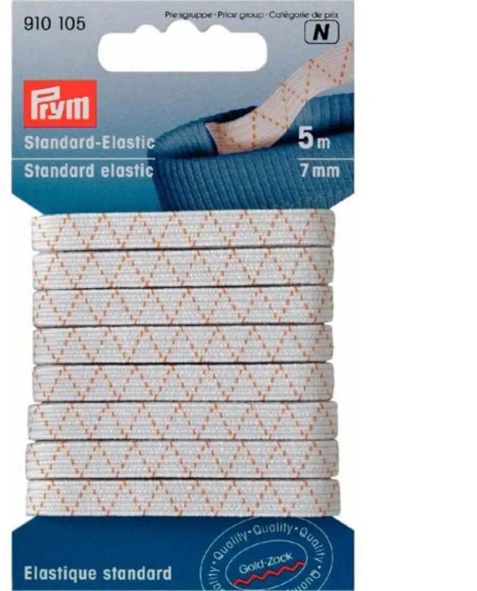 Prym Standaard Elastiek 7mm - 5m - Zwart