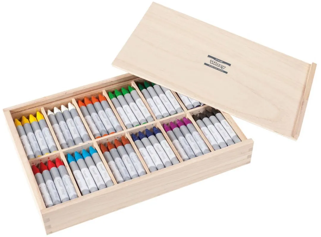 Creall Waxy Wooden Box Assortiment 144 Stuks