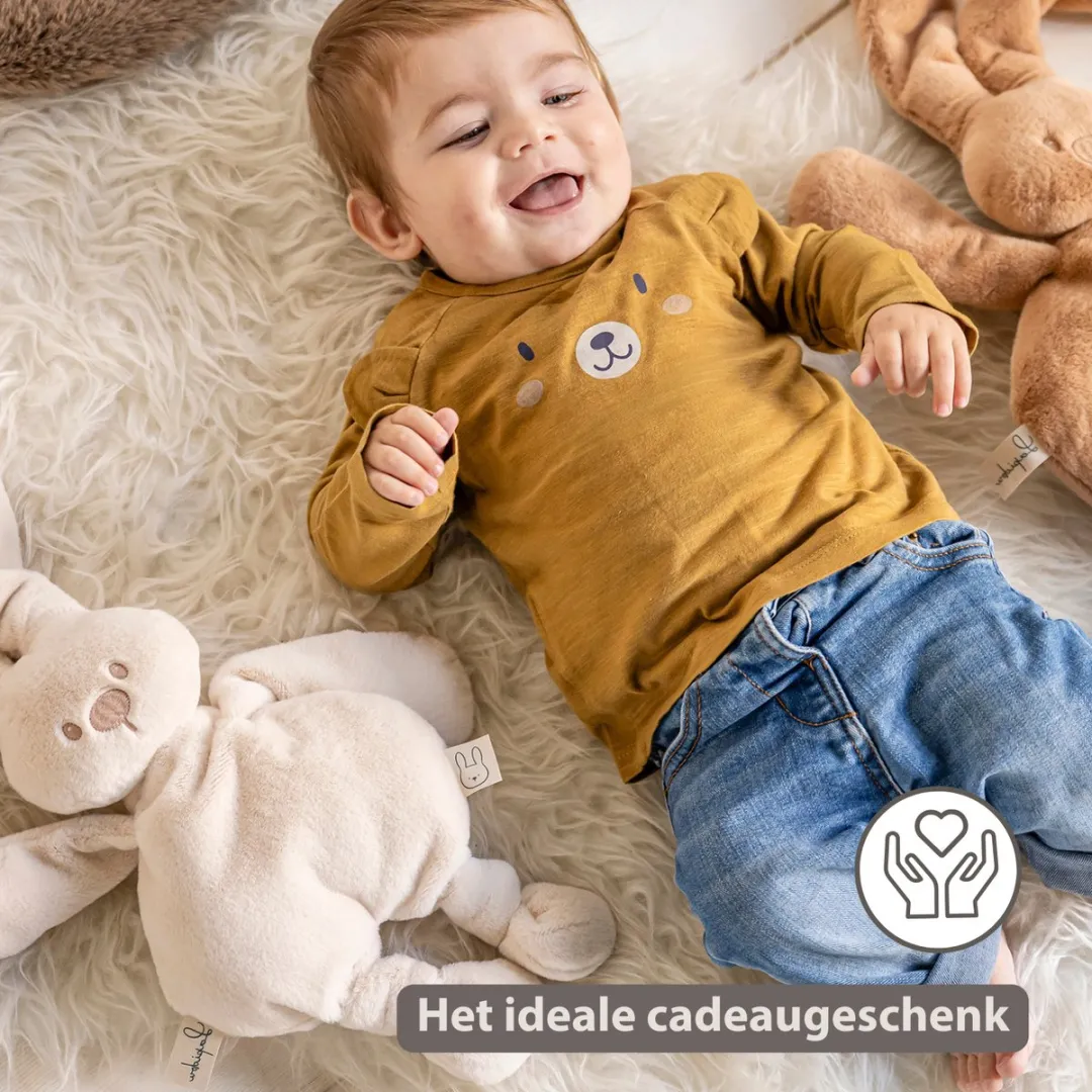 Nattou Lapidou Knuffel Konijn 30cm - Zand