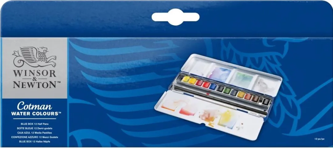 Winsor & Newton Cotman Aquarelset 12 Halve Napjes