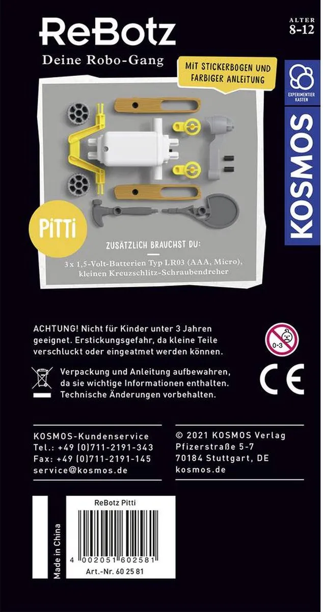 Kosmos ReBotz Pitti Walking-Bot Bouwpakket - 3x AAA