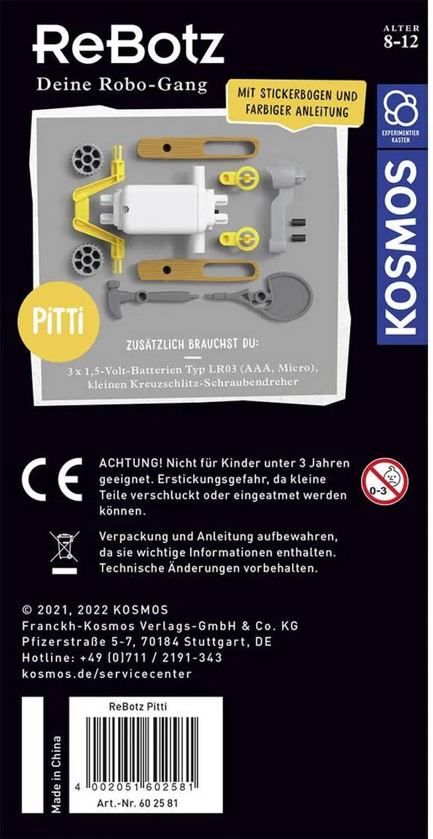 Kosmos ReBotz Pitti Walking-Bot Bouwpakket - 3x AAA