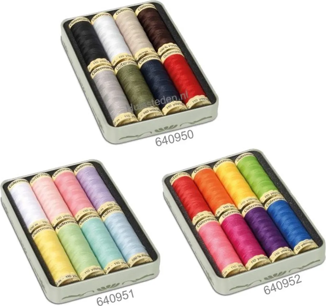 Gutermann 1925 Naaigaren - 8 Stuks - Assorti