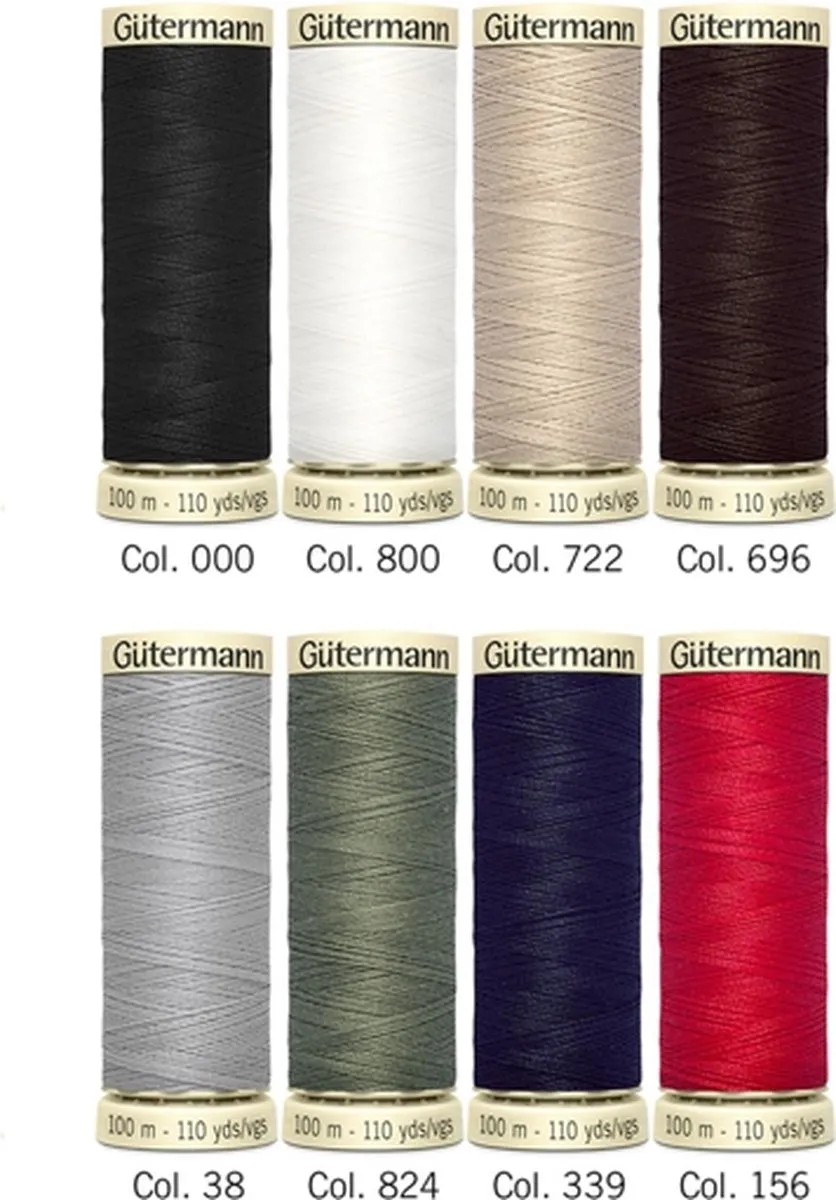 Gutermann 1925 Naaigaren - 8 Stuks - Assorti