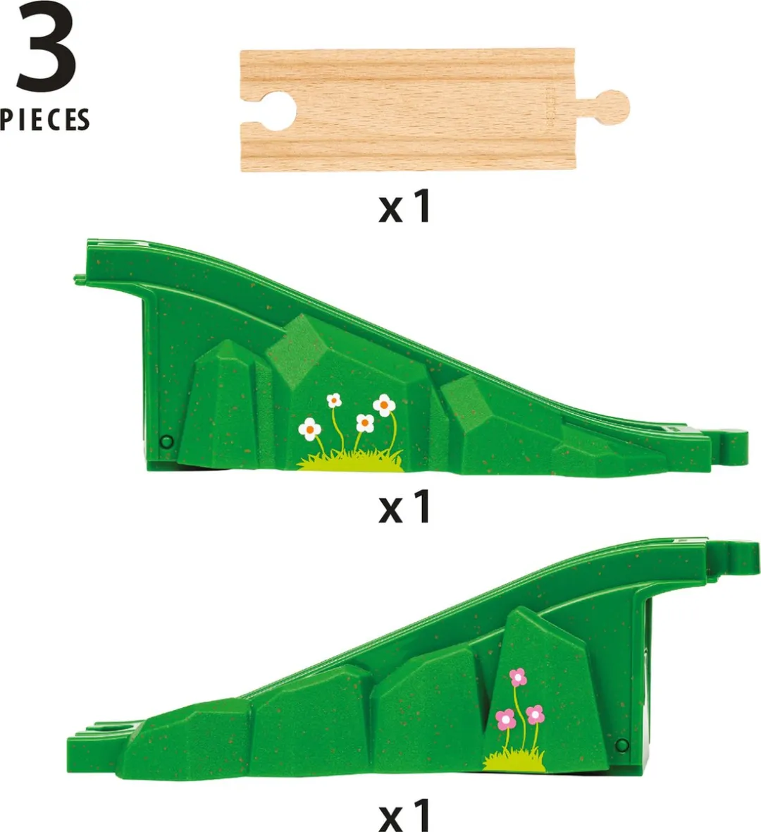 BRIO World Boogbrug - Klassiek Treinaccessoire - 3-delige Set