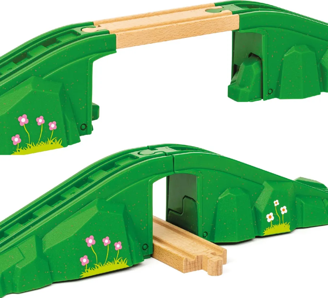 BRIO World Boogbrug - Klassiek Treinaccessoire - 3-delige Set