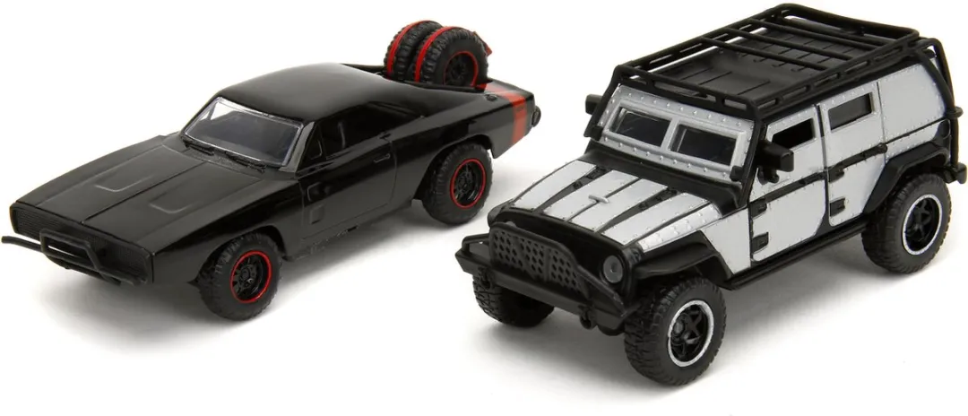 Jada Toys Fast & Furious Jeep Wrangler + Dodge Charger 1:32 - Zwart/Zilver