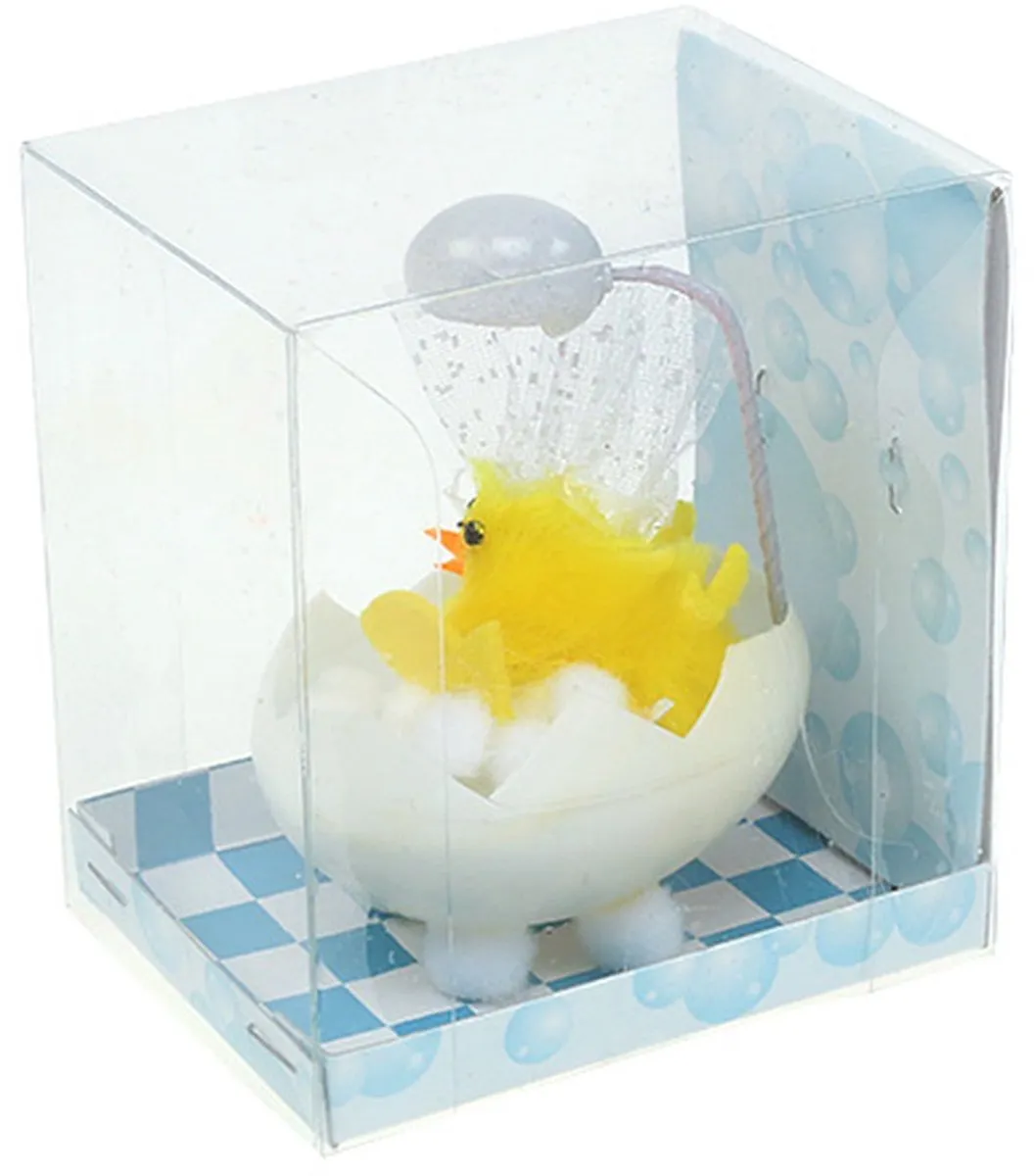 Kaemingk Chenille Kuikentje Bad 9cm - Geel