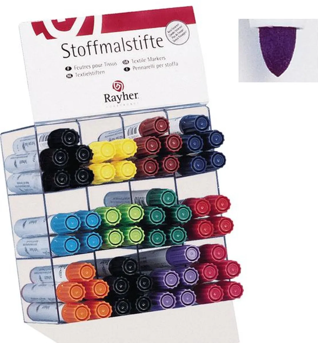 Rayher Textielstift Dikke Punt - Paars - 2-4mm