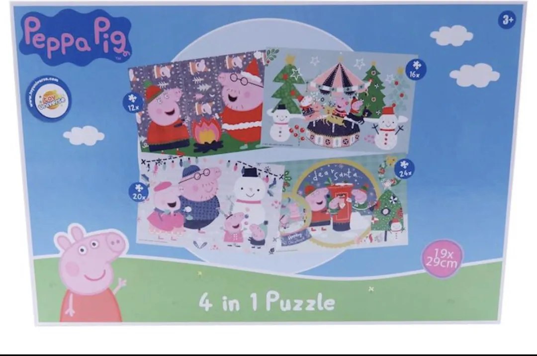 Toy Universe Peppa Pig Kerst Puzzels 4in1
