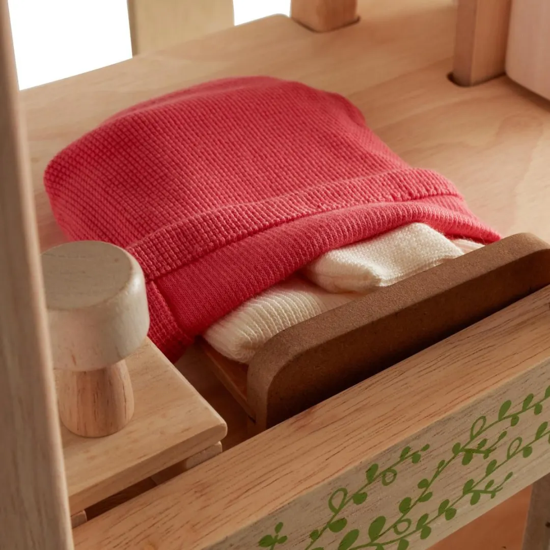Plantoys Meerkleurig Poppenhuis met Meubels