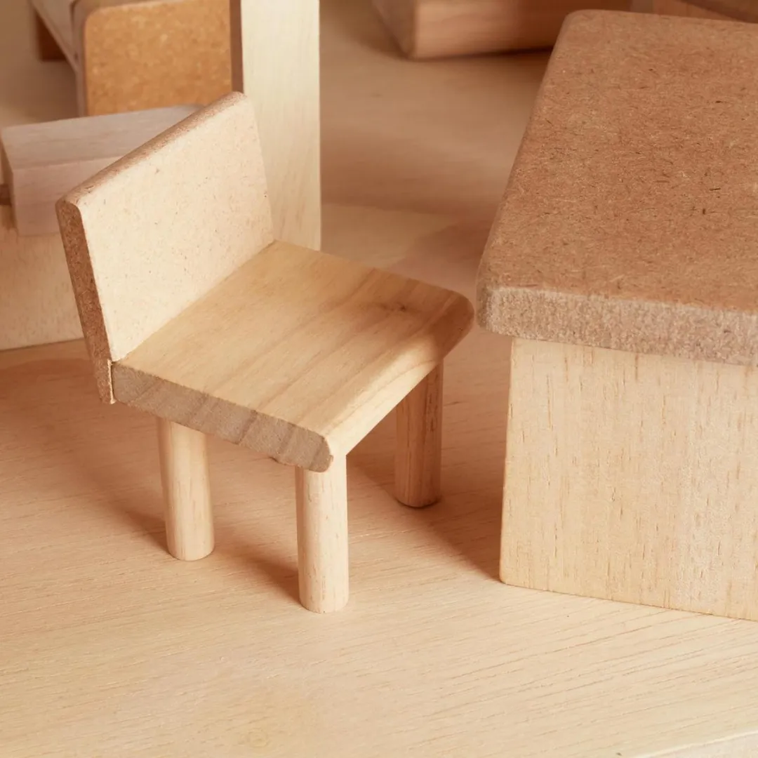 Plantoys Meerkleurig Poppenhuis met Meubels