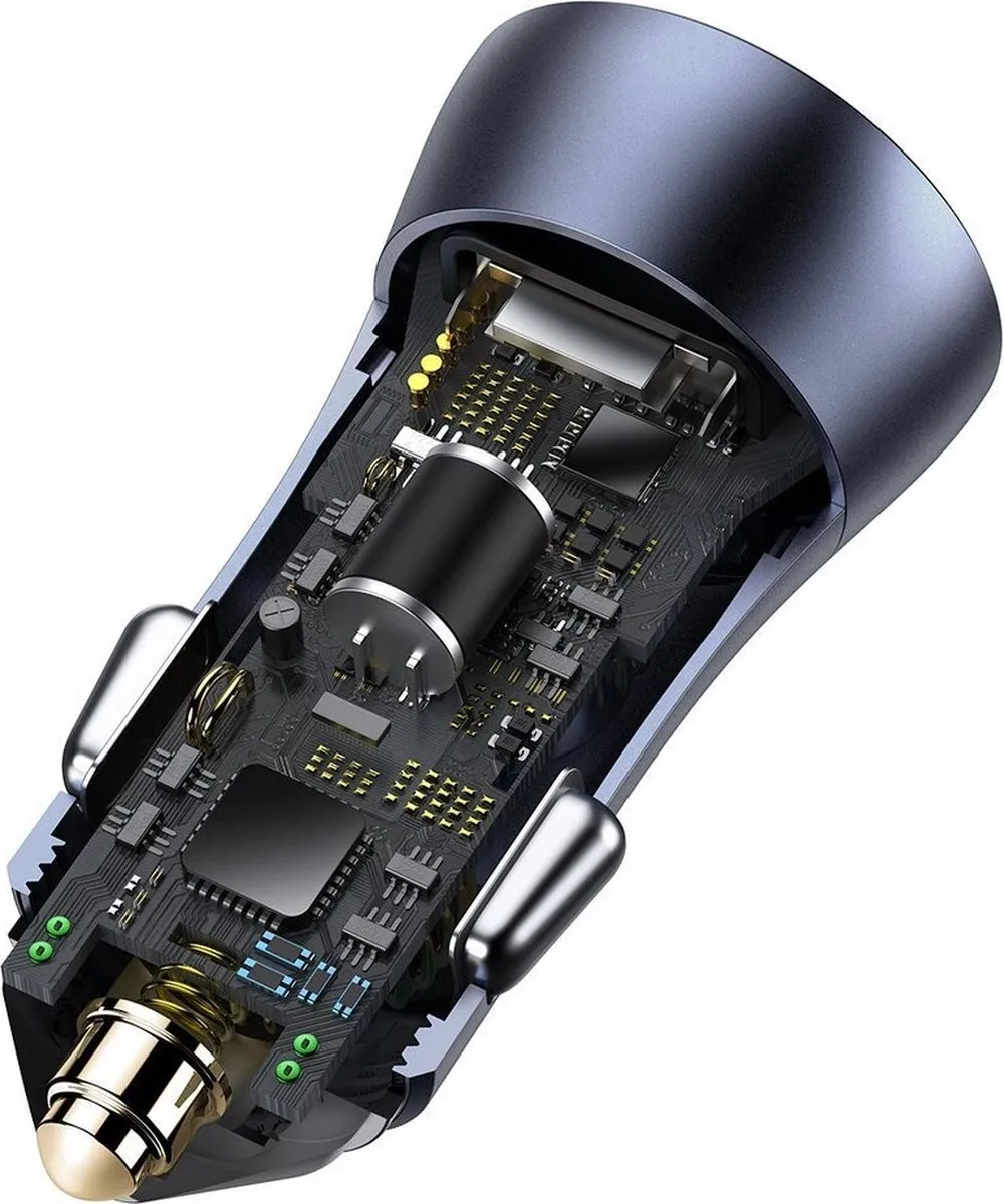 Baseus Autolader USB 2 Poorten TZCCJD-A0G - 2.4A - Grijs