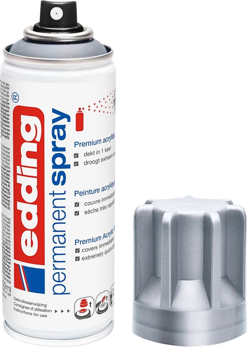 edding 5200 Spuitverf Zilver Mat 200ml