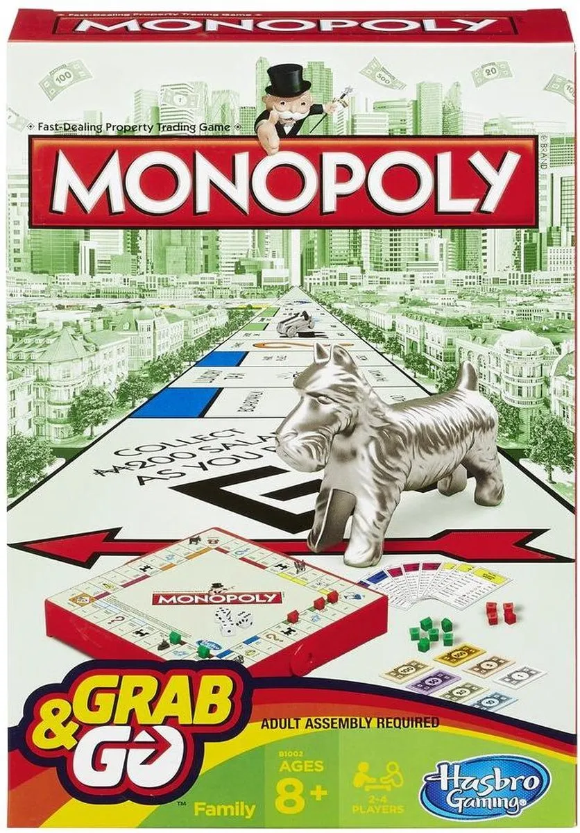 Hasbro Gaming Monopoly Grab & Go - 2-6 Spelers