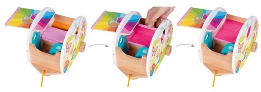 Goki Happy Campers Houten Camper GK51431 - Multicolor
